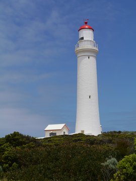 Historic cape Nelson lighthouse near Portland in Victoria
