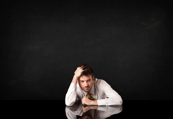 Businessman sitting at a desk