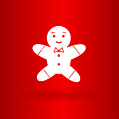Nice gingerman  on the red background