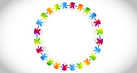 amicizia, comunità, colori, girotondo