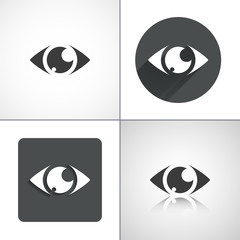 Eye icons. Set elements for design. Vector illustration.