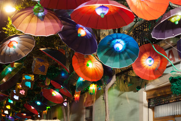 estes de Gracia in night. Barcelona, Spain © JackF
