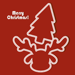 reindeer and christmas tree