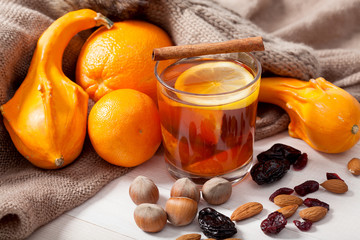 Warming drink with alcohol