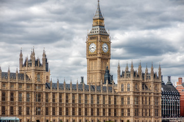 Fototapeta na wymiar The Palace of Westminster in London.
