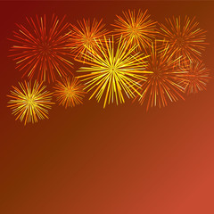 orange yellow fireworks