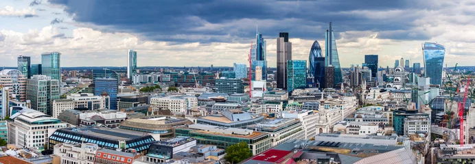 Poster Het panorama van de stad Londen © peresanz