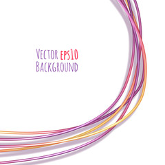 Vector abstract background with colored ropes