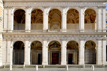 Fototapeta na wymiar Benediction loggia at Basilica of S. Giovanni in Laterano