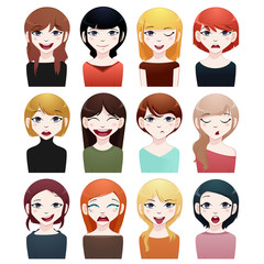 Girl avatar set