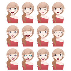 Girl avatar set