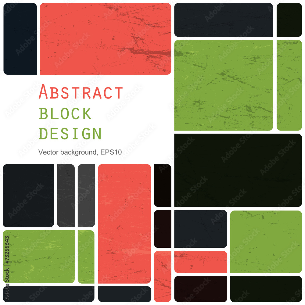Poster Abstract retro blocks design background colorful, Vector