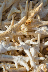 Chicken feet pile
