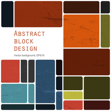 Abstract Retro Blocks Design Background Colorful, Vector