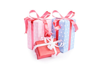 Gifts isolated on white