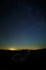 Fototapeta na wymiar Night starry sky for background.