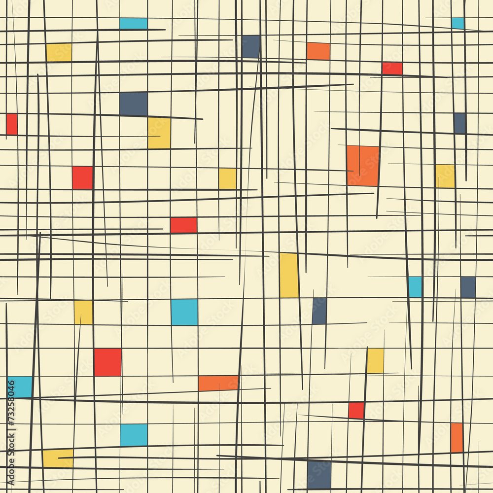 Poster Cell abstract seamless pattern. Vector