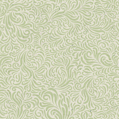 Seamless floral pattern on recycled paper texture. Vector