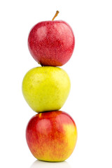 Äpfel auf weißem Hintergrund
