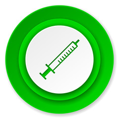 medicine icon, syringe sign