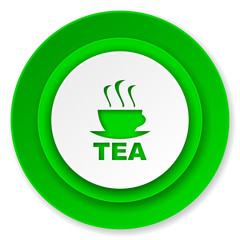 tea icon, hot cup of tea sign
