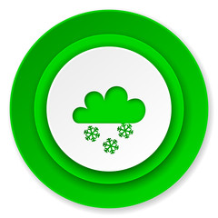 snowing icon, waether forecast sign