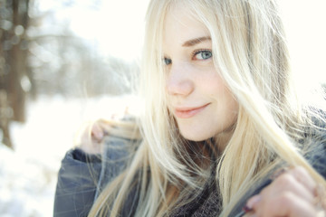 Beautiful young blonde teen
