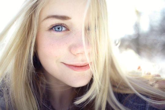 Beautiful young blonde teen