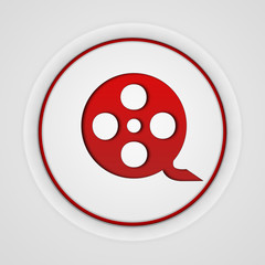 film circular icon on white background
