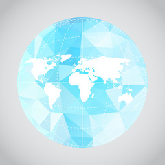 Mono blue background illustration of Earth.