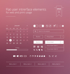 Flat and modern website user interface