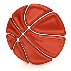 Orange basket ball icon