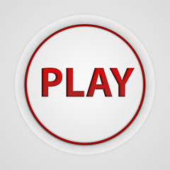 play circular icon on white background