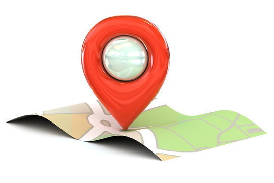 Red Map pointer icon