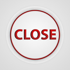 close circular icon on white background