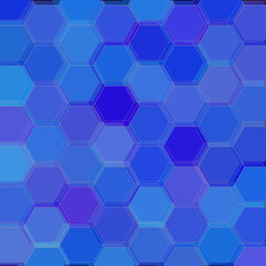 Background with blue hexagons. Raster