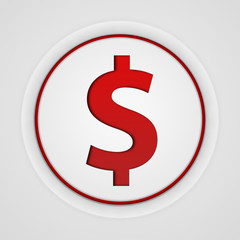 money circular icon on white background