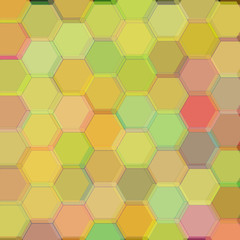Background of dark yellow hexagons. Raster