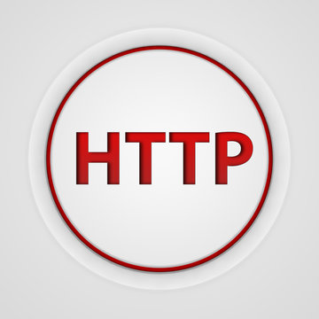 http circular icon on white background