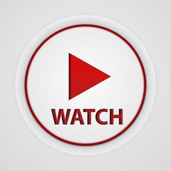 watch circular icon on white background
