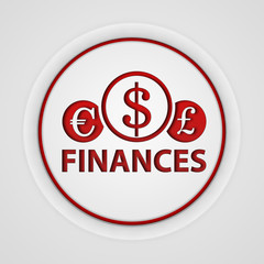 Finance circular icon on white background
