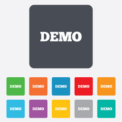 Demo sign icon. Demonstration symbol.