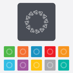 Obraz premium Jewelry sign icon. Diamonds circle symbol.