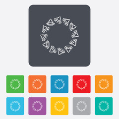 Jewelry sign icon. Diamonds circle symbol.