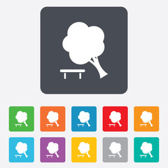 Tree sign icon. Break down tree symbol.