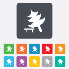 Tree sign icon. Break down tree symbol.