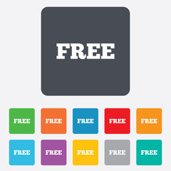 Free sign icon. Special offer symbol.
