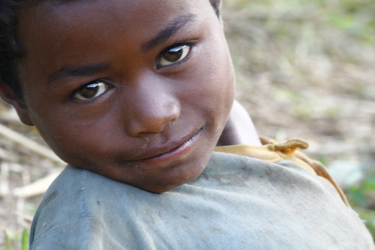 Smiling cute african boy with beautiful face - Madagascar