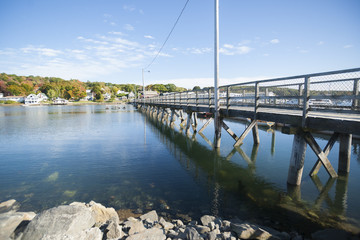 Boothbay pedestrian bridge.