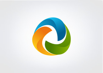 Abstract triangle Business icon Color symbol water Logo.